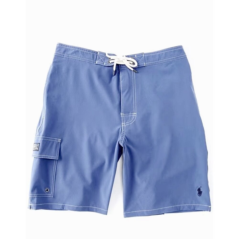 Polo Ralph Lauren Swim Trunks Mens XL Blue Cargo Mesh Lined Boardshorts